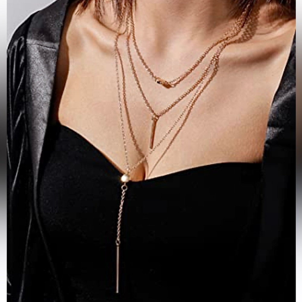 Three-Layer Stacked Long Necklace